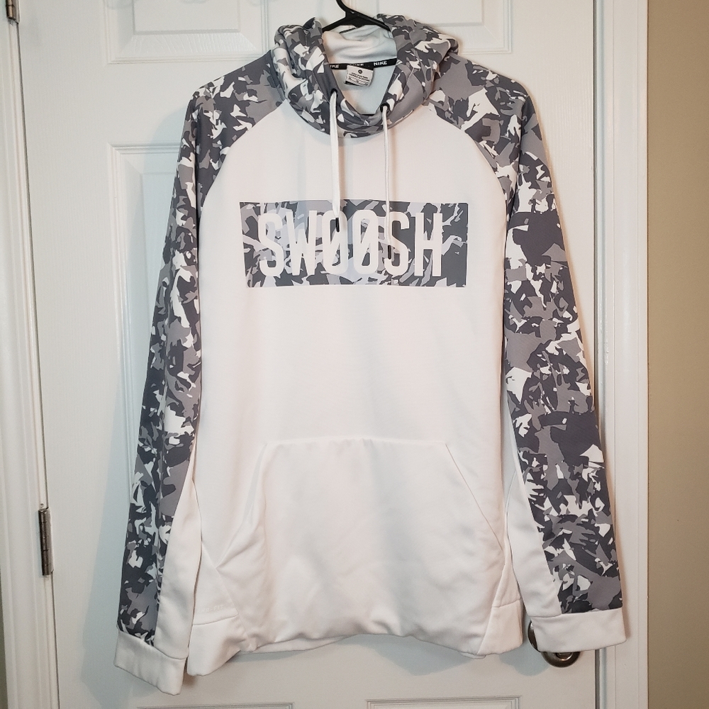 White Camo Nike Swoosh hoodie